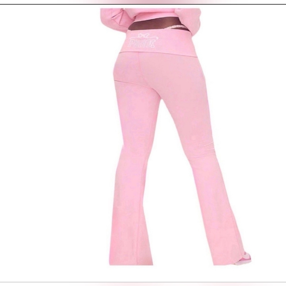 Love shack fancy x PINK Cotton BLING foldover flare legging - Picture 2 of 7